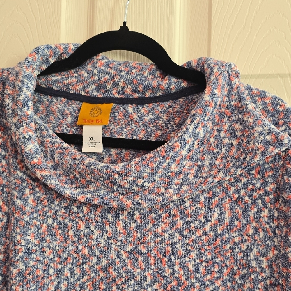 Ruby Rd. Multicolor Cowl Neck Sweater - image 3